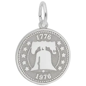 Rembrandt Charms - Liberty Bell Disc Charm - 3496