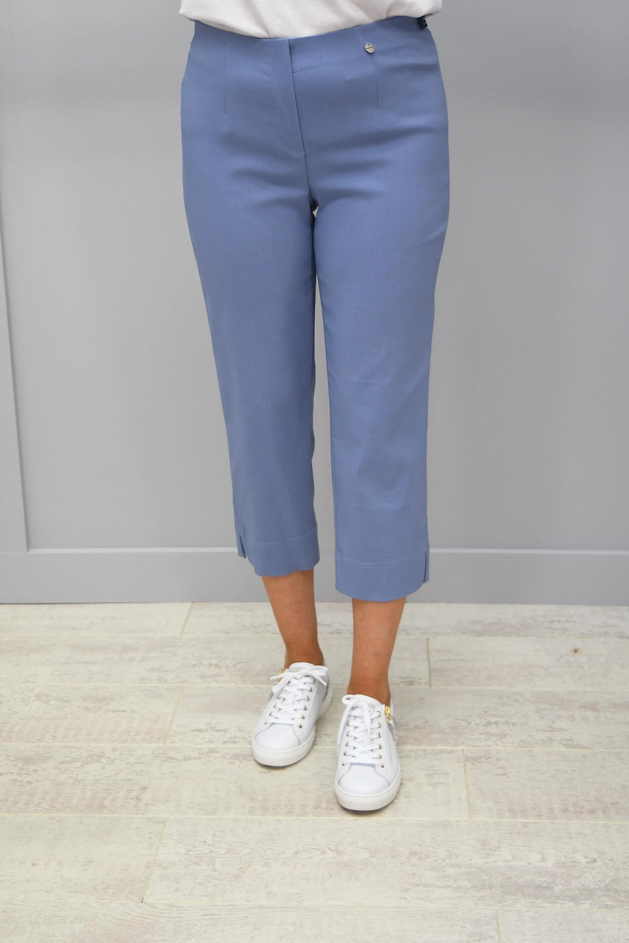 Robell Marie Cropped Trousers Light Denim Blue - 51576 5499 62