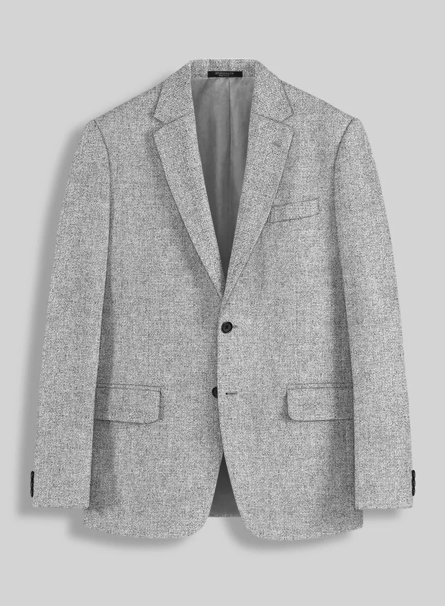 Rope Weave Light Gray Tweed Suit