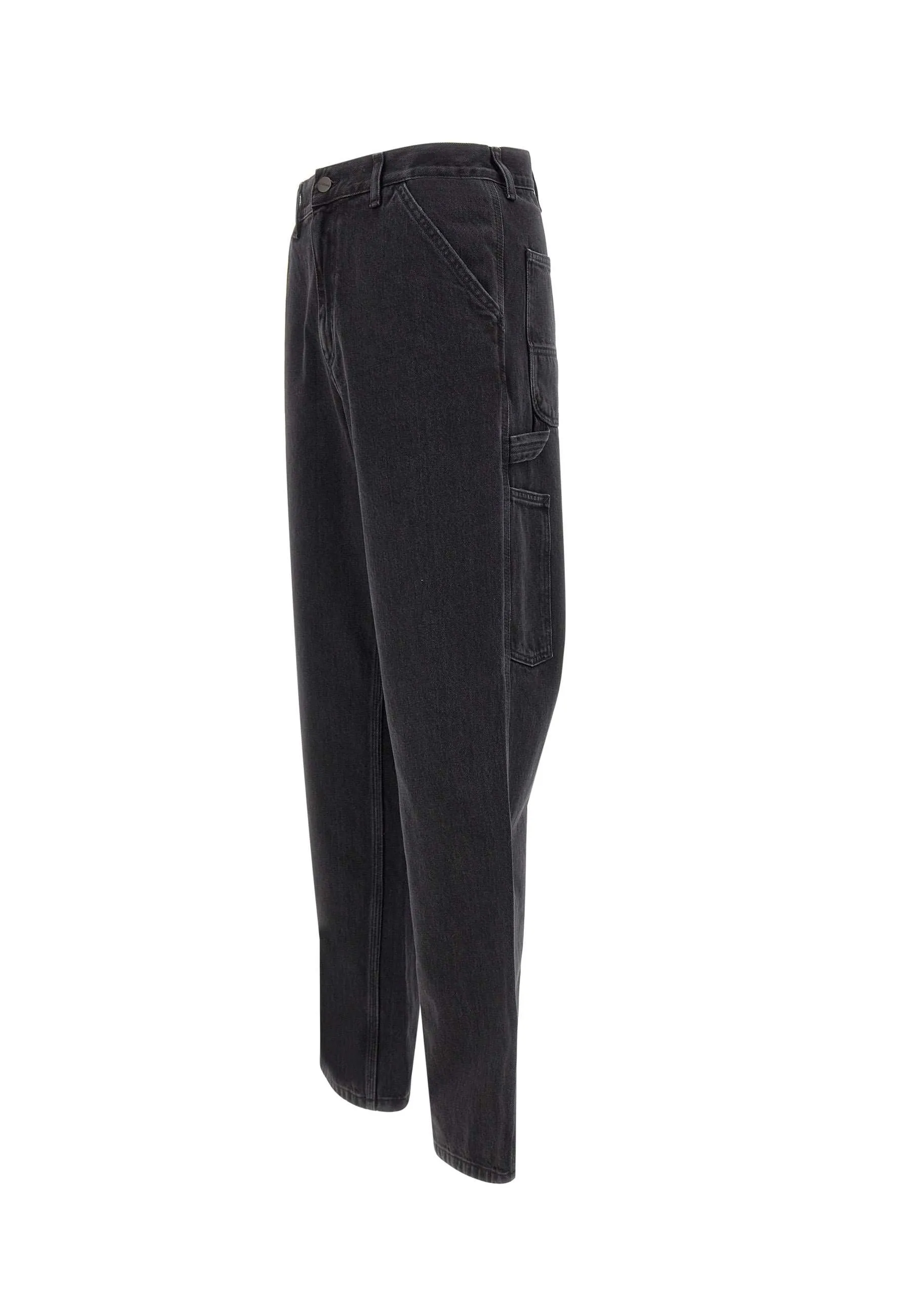 Single Knee Black Work Pant