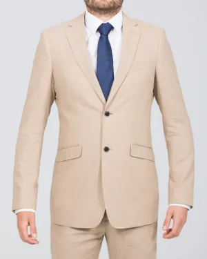 Skopes Tuscany Slim Fit Linen Blend Suit Jacket (stone)