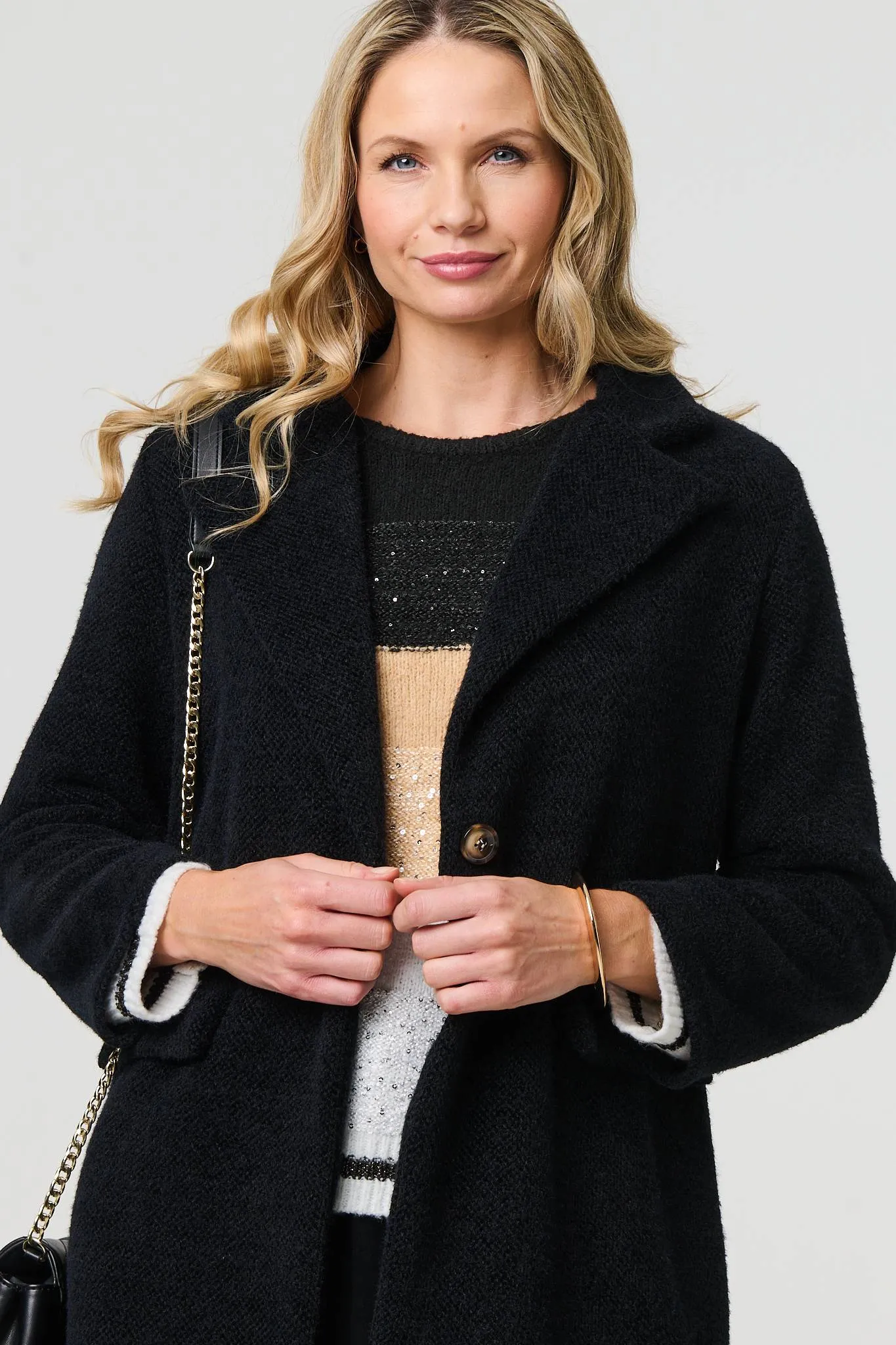 Soft Texture Pocket Detail Blazer Jacket