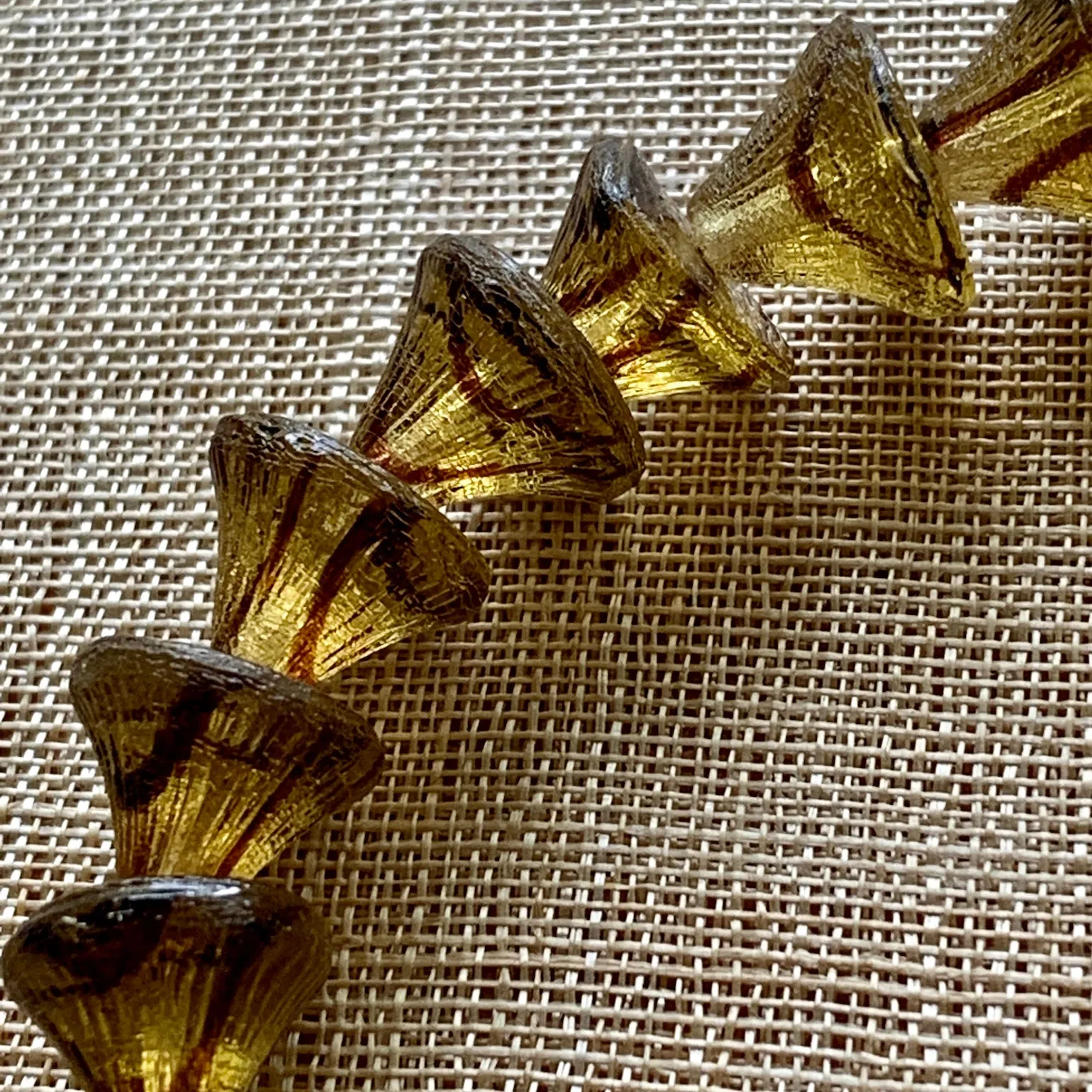 Textured Tortoise Bell Shape Beads