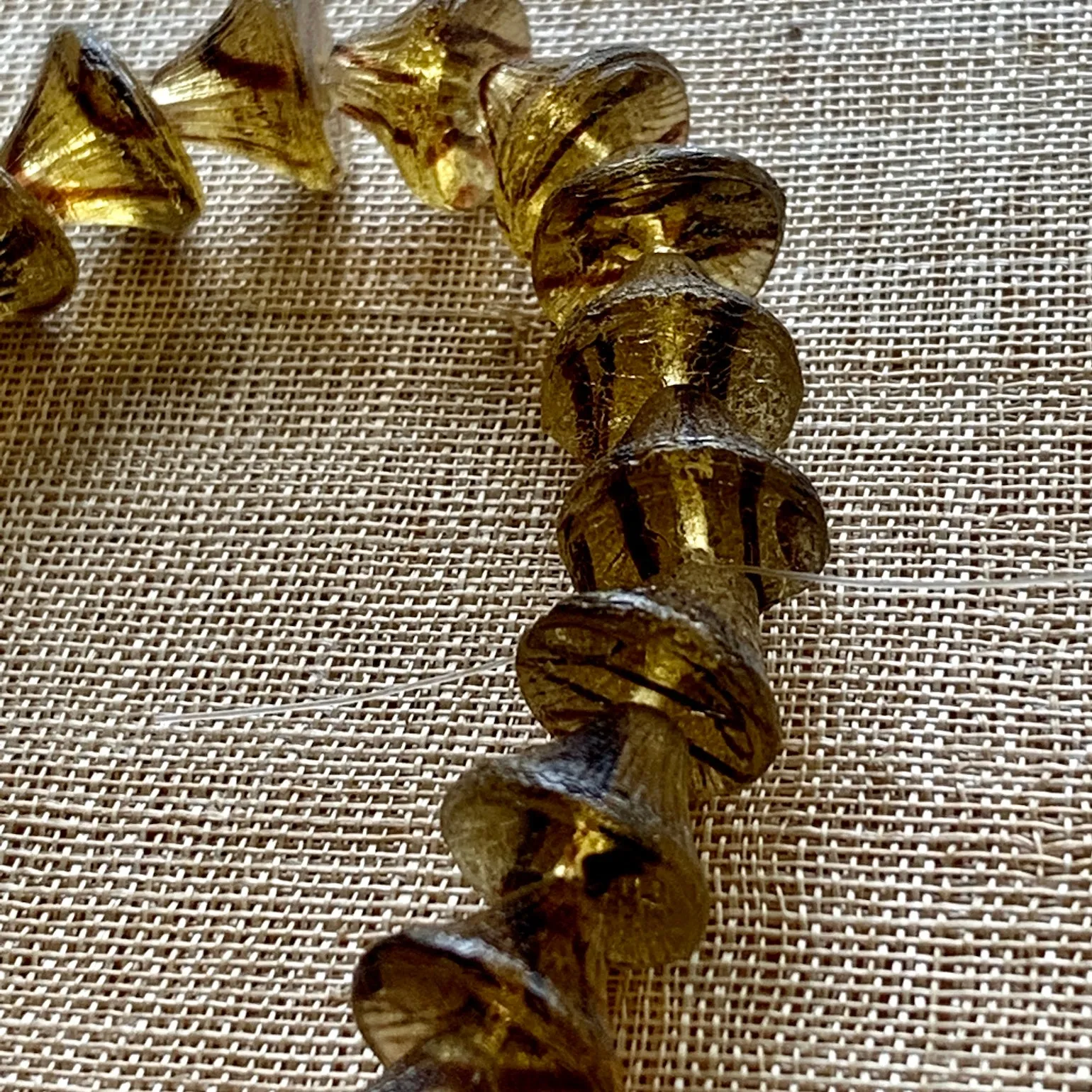 Textured Tortoise Bell Shape Beads