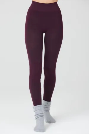 Thermal Seamless Base Layer Tights - Aubergine