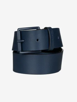 Tonal Buckle Leather Belt Dusty Blue Sea