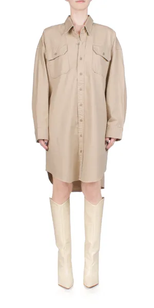 Utility Shirt Dress Khaki