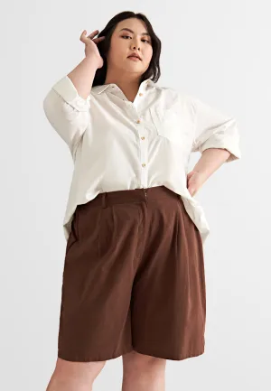 Vanika Casual Bermuda Linen Shorts