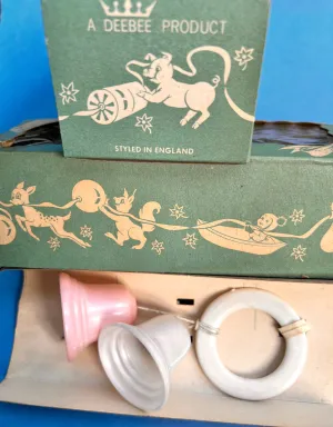 Vintage Boxed Rattle Teether - Made in England