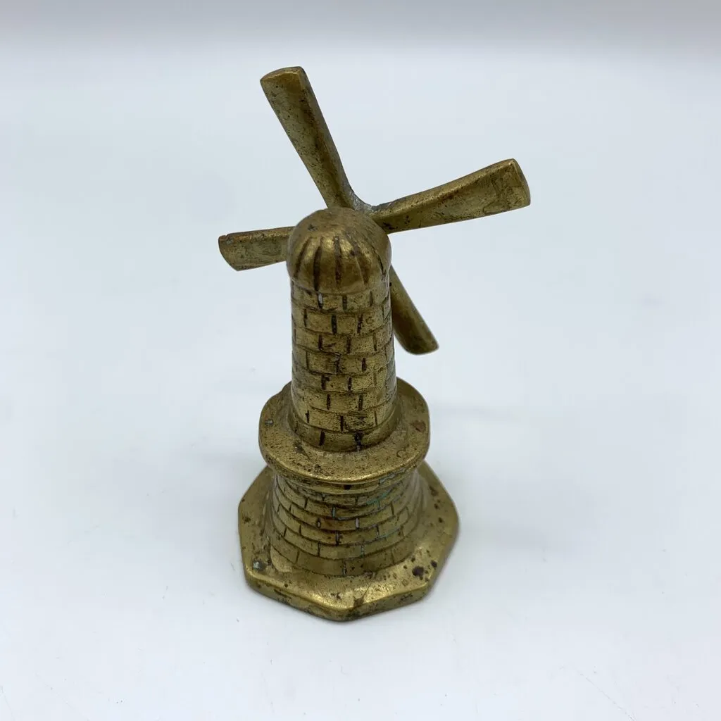 Vintage Brass Windmill Bell /hg