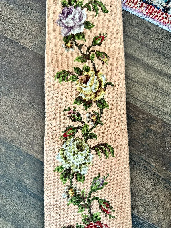 Vintage Needlepoint Bell Pull