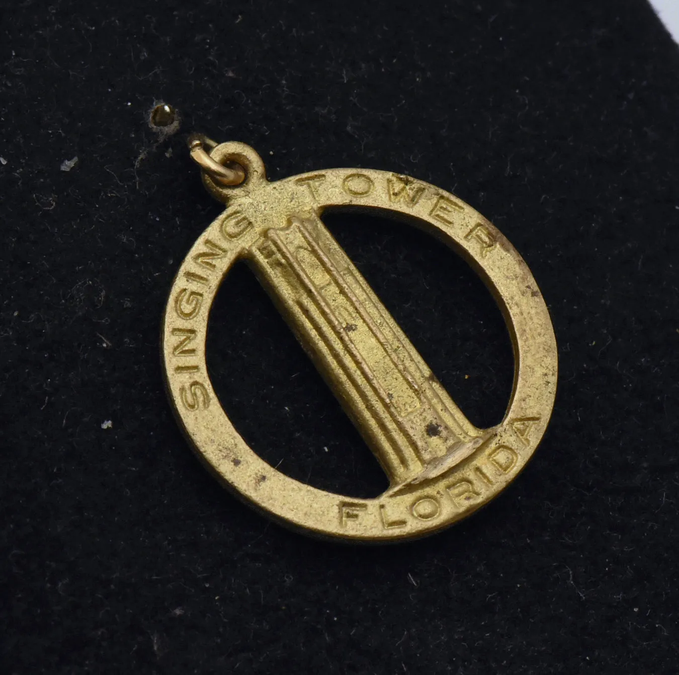 Vintage Singing Tower Brass Charm