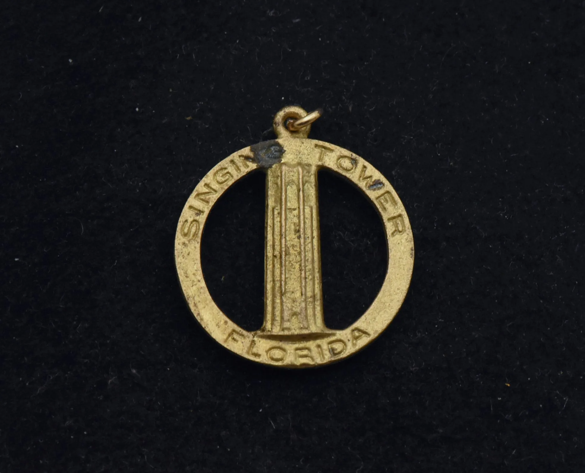 Vintage Singing Tower Brass Charm