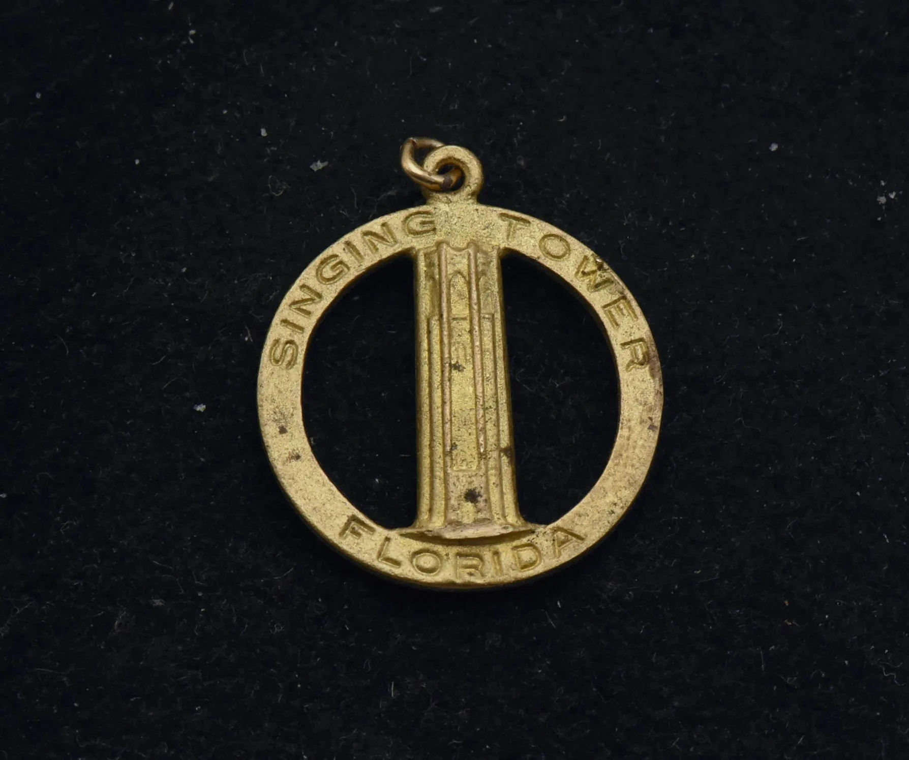 Vintage Singing Tower Brass Charm