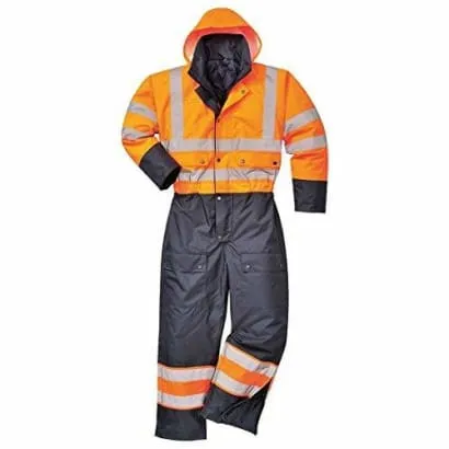 Winter Hi Viz Waterproof Contrast Coverall Lined/padded Portwest S485 RIS 3279