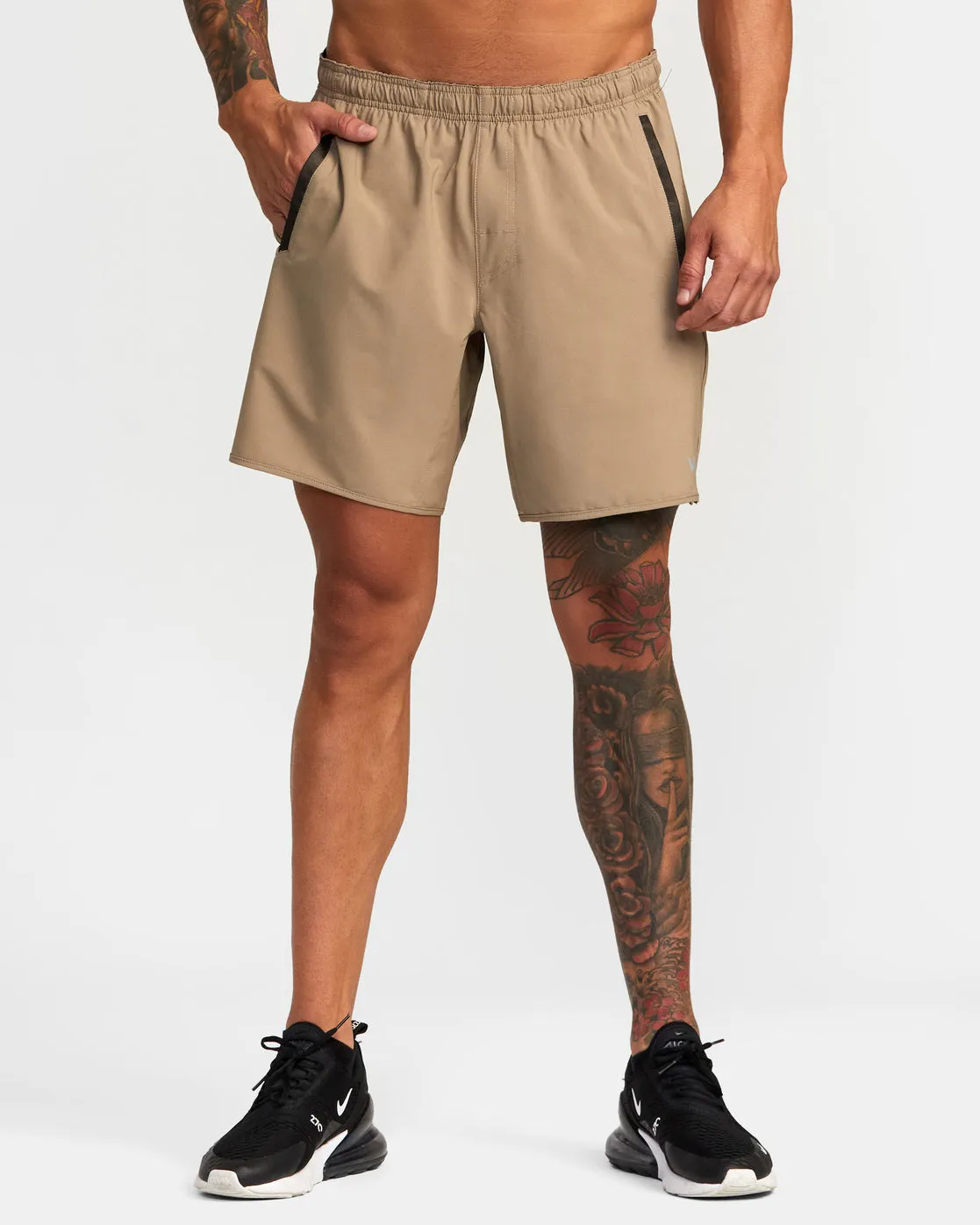 Yogger Stretch 17" Athletic Shorts - Dark Khaki