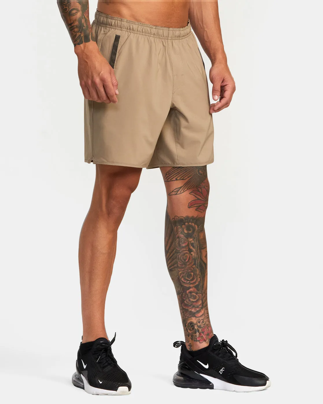 Yogger Stretch 17" Athletic Shorts - Dark Khaki