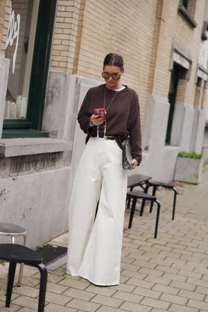 Zola wide legged trousers ecru